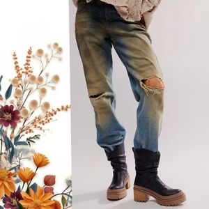 Free People Mel Leather Slouch Boots
